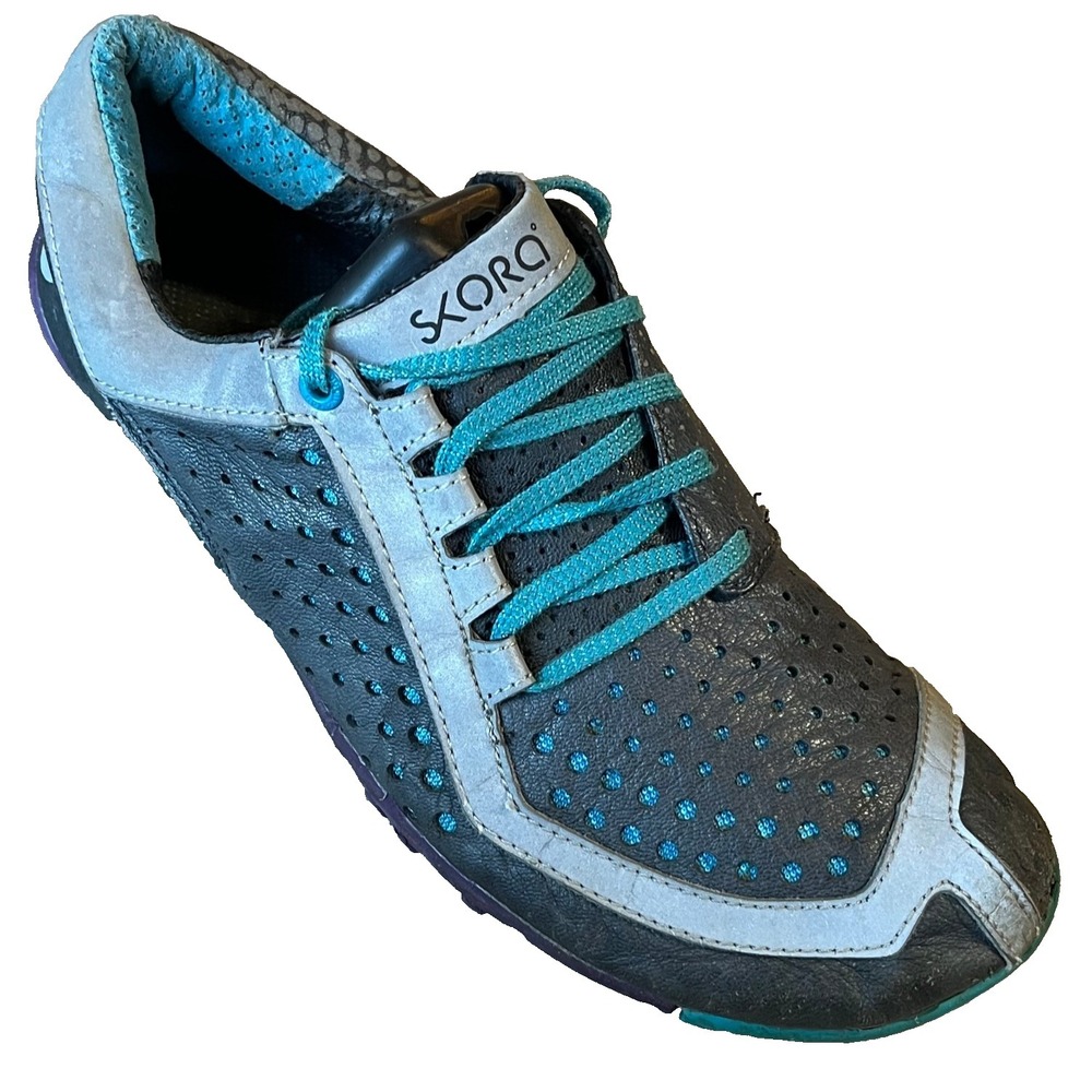 Skora Core Minimalist Running Shoes Perforated Goatskin Leather Womens 7 UK 4.5‎
